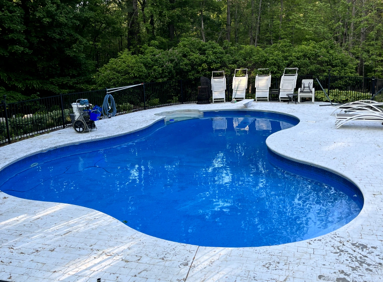 newly restored pool